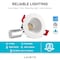 Luxrite 2 Inch LED Recessed Downlights 8W 600LM 5000K Bright White Dimmable 4-Pack LR23274-4PK - alternate 7